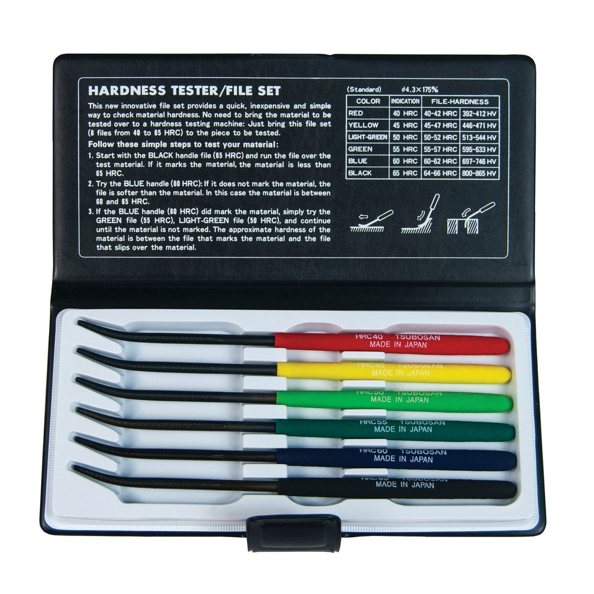 Flexbar 18750 | Hardness Testing File Set | 6 Files, HRc 40-65 - generaltechuae