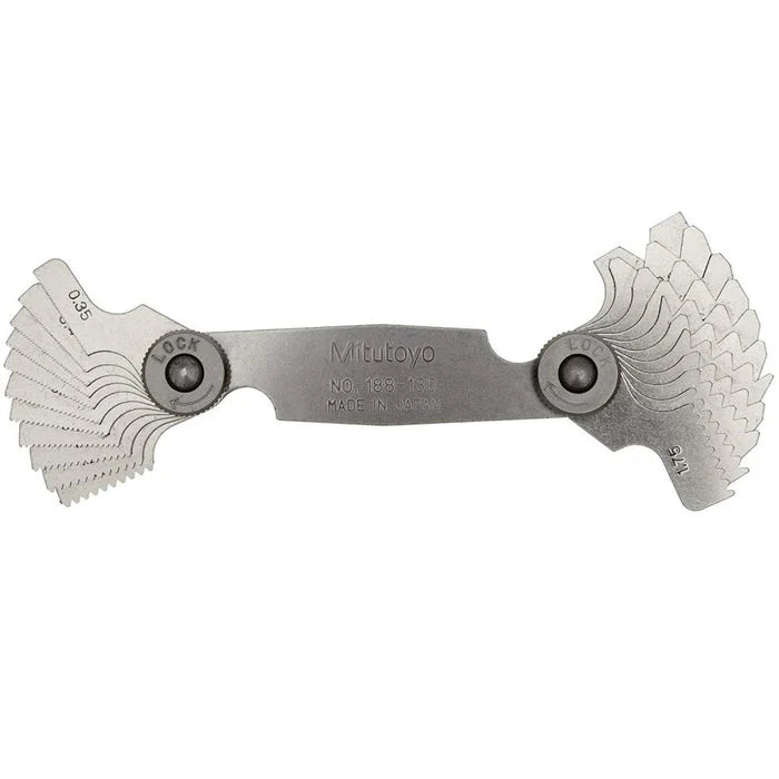Mitutoyo 188-130 Metric Screw Pitch Gage Set 0.35mm to 6mm 22 Leaves
