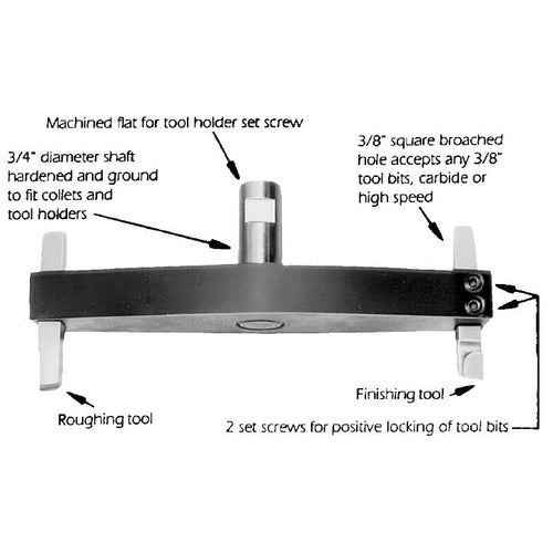 Flexbar 19003 | Simul-Cut Fly Cutting Tool | 3 in - generaltechuae