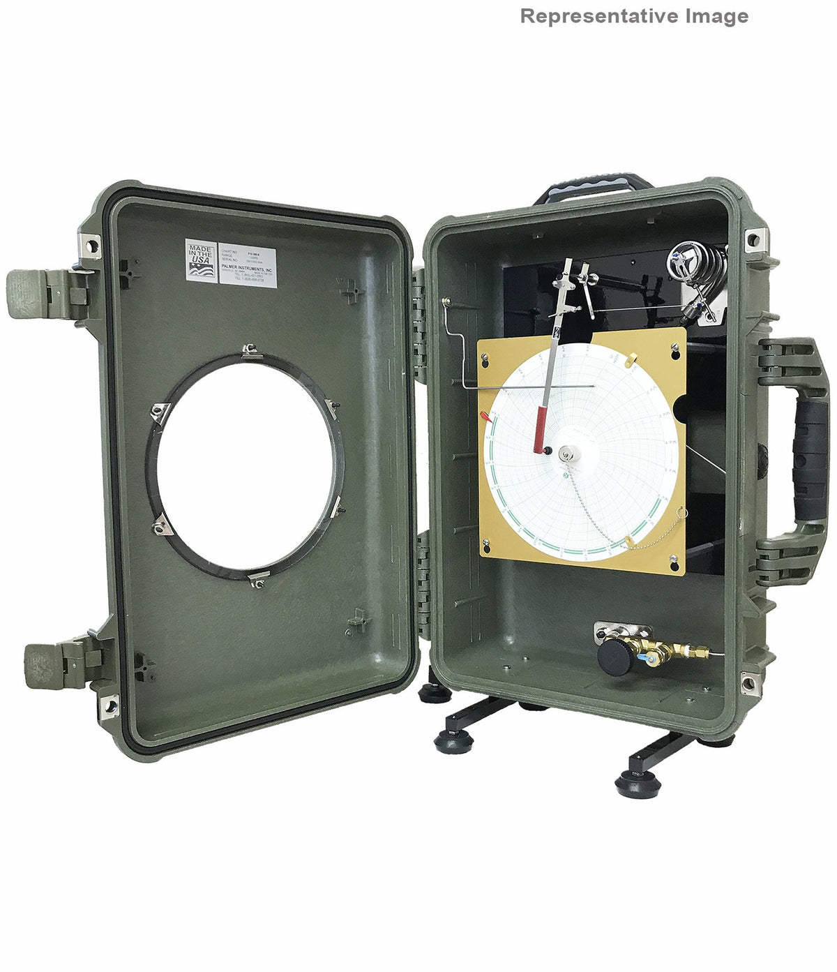 Palmer Wahl 4P_Recorder | Pelican Case Pressure Recorder with Valving and Test Ports | 8 in - generaltechuae