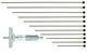 Mitutoyo 129-149 Depth Micrometer, Interchangeable Rods 0-12", 2.5" Base