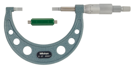 Mitutoyo 122-127 Blade Micrometer, Hardened Steel Blade 2-3", 0.75mm Blade