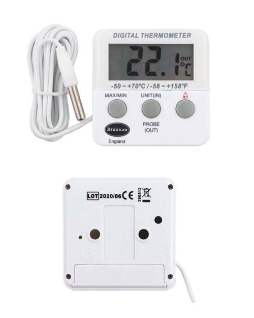 Brannan 22/420/3 | Twin Reading Max Min Thermometer | 2 m External Sensor, -50 to +70 °C - generaltechuae (2)