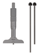 Mitutoyo 129-126 Depth Micrometer, Interchangeable Rods 0-3", 2,5" Base