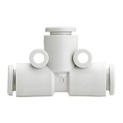SMC KQ2T08-00A | Union TEE Fitting | Tube-to Tube Adaptor | Series KQ2 | Tube Size 8mm