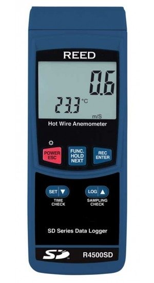 REED R4500SD Data Logging Hot Wire Thermo-Anemometer
