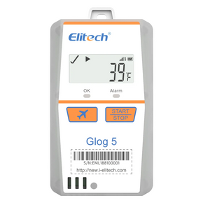 Elitech US-Glog 5-T-30D |  Temperature Data Logger | 4G Single-Use |  Shadow Data |  3-Times Accidental Touch | Auto Flight Mode | Light/Shock/Location | PDF/CSV Report | 32000 Points  | 30Days