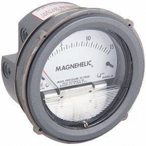 DWYER Differential Pressure Gauge | Range  0 to 15 psi |  1/8" NPT Female | Dual Single-Side or Back