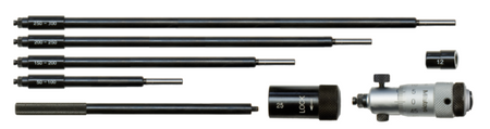 Mitutoyo 141-212 Interchangeable Rod Inside Micrometer 50 - 300 mm, Graduation 0.01 mm with Carbide measuring face