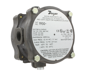 Dwyer Instruments 1950P-25-2F | Differential Pressure Switch | 4-25 psid;1/8" NPT F;Explosion Proof
