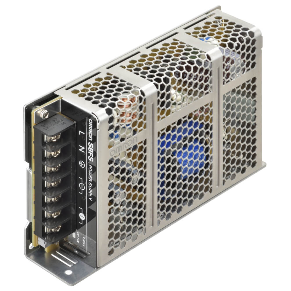 OMRON S8FS-C10024 | Power supply, 100 W, 100-240 VAC input, 24 VDC, 4.5 A output, Upper terminal