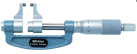 Mitutoyo 143-103 Caliper Jaw Micrometer 50-75mm
