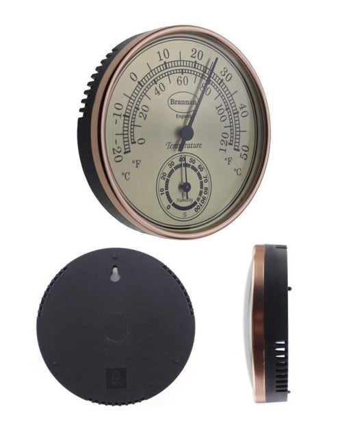 Brannan 30/407/3 | Gilt Dial Thermometer & Hygrometer | 100 mm, -20 to +50 °C, 0–100 %RH - generaltechuae (2)