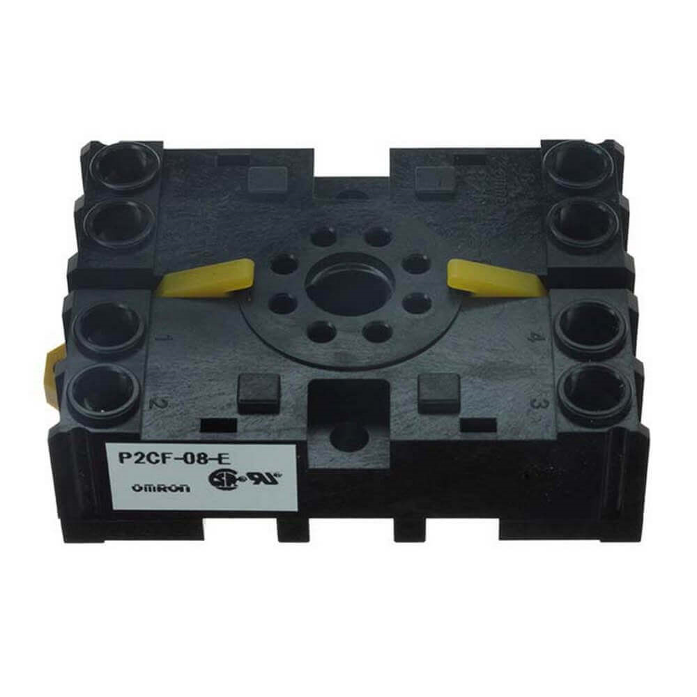 OMRON P2CF-08-E | Socket, DIN rail/surface mounting, 8-pin, screw terminals