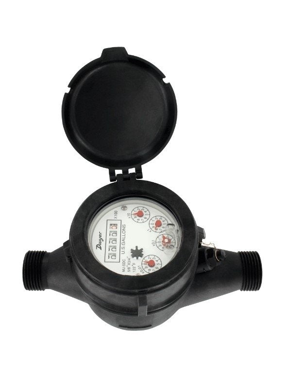 Dwyer Instruments WPT-A-C-02-10 | Multi-Jet plastic water meter | 5/8" x 3/4" pipe size with 10 gal pulse output