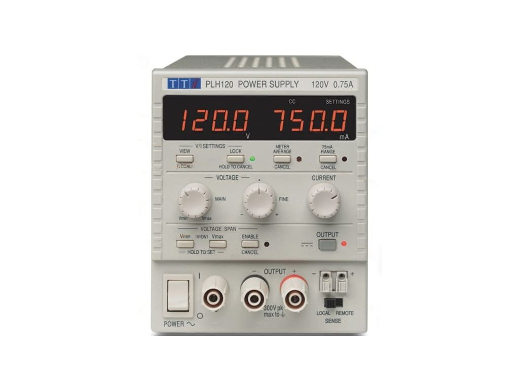 Aim TTi PLH120 | Higher Voltage Linear Regulated DC Bench Power Supply | Single 0-120V/0-0.75A