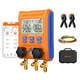 Elitech LMG-10W | Digital Manifold Gauge 2-Way Valve |  AC Gauges App Control | With Thermometer Clamps For HVAC Systems