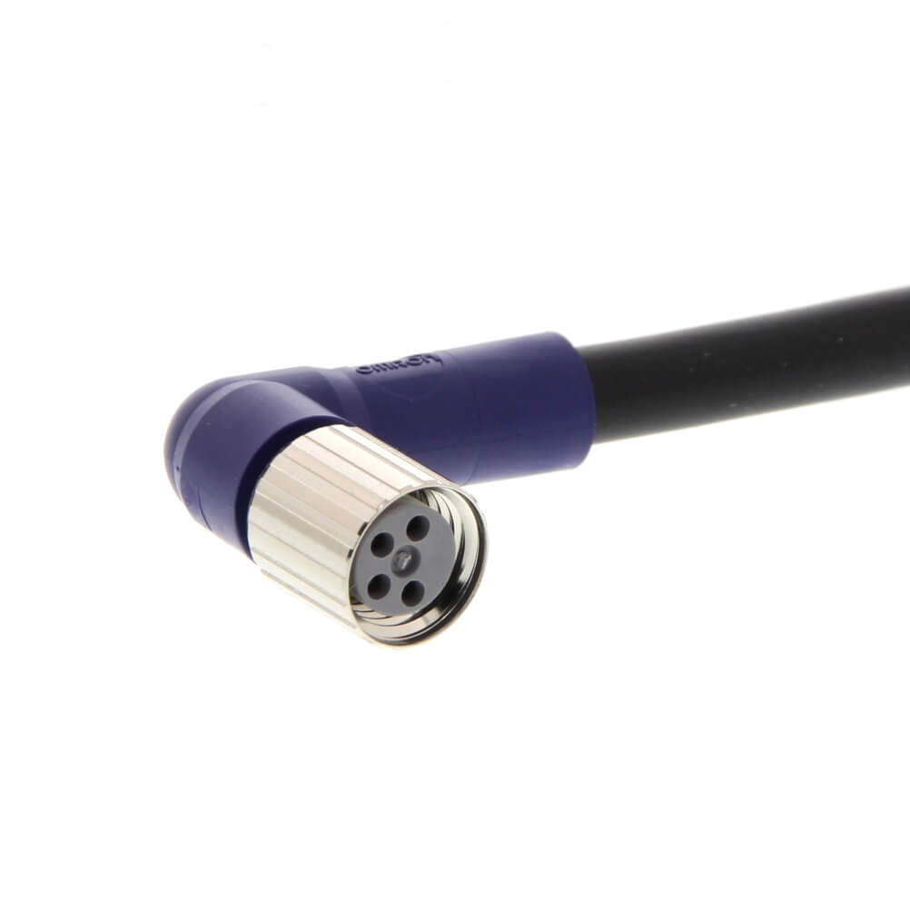 OMRON XS3F-LM8PVC4A5M | Sensor connector, M8 4-wire, Angled female connector, PVC, 5m