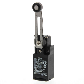 OMRON D4N-412G | Safety Limit switch, D4N, M20 (1 conduit), 1NC/1NO (snap-action), adjustable roller lever (metal lever, resin roller)