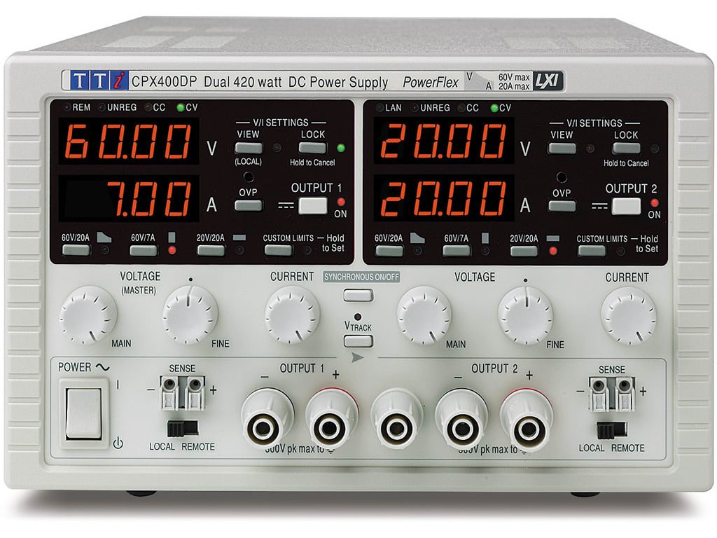 TTi CPX400DP | PowerFlex Dual output 840 watt PSU with USB, RS232, LAN