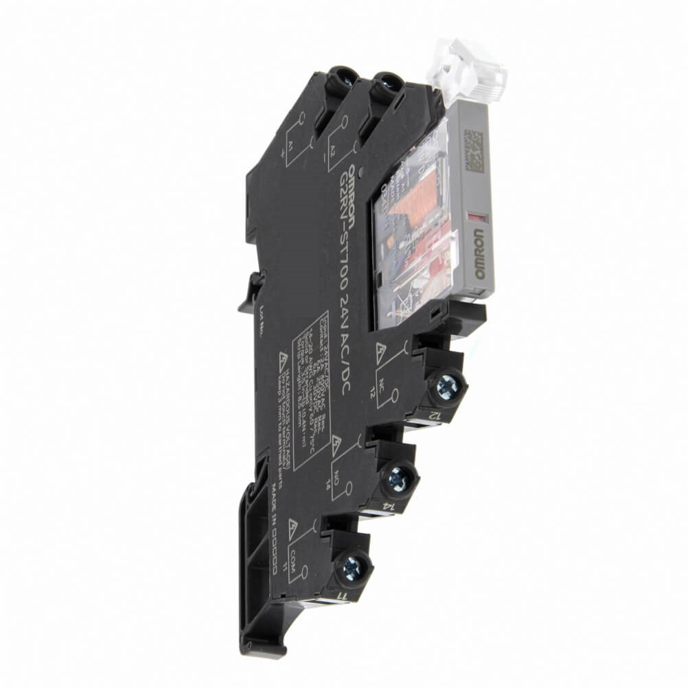 OMRON G2RV-ST700 48VAC/DC | Ä°nce r¶le & siyah soket, 6 A, SPDT, vidalÄ± terminal, 48 VAC/DC