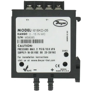 Dwyer Instruments 616KD-03-V | 0-5"WC | 0-10V DIN DP | Pressure Transmitters