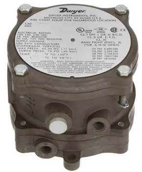 Dwyer Instruments 1950G-1-B-120-NA | Differential Pressure Switch | Explosion Proof | .4-1.6in w.c.
