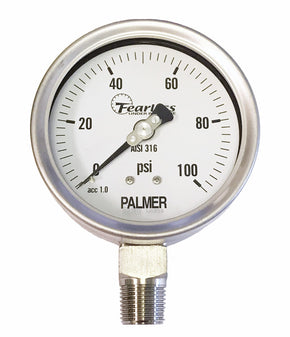 Palmer Wahl SF_Series | Fearless All Stainless Steel Pressure Gauges | 4 in, IP65 - generaltechuae