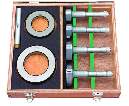 Mitutoyo 368-993, 3-Point Internal Micrometer Holtest Set 50-100mm (4 pcs.), Economy Set
