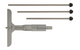 Mitutoyo 129-131 Depth Micrometer, Interchangeable Rods 0-4", 4" Base