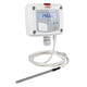 Thermostats, Measuring range: from 0 to +50°C (ambient model), from -20 to +80°C (duct model) and from -100 to +400°C (terminal block model)