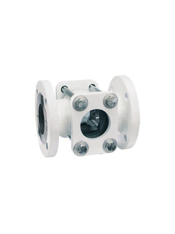 Dwyer Instruments SFI-350FCS-4 | Sight flow indicator | 4" body | 10.250" (260 mm) length | 9.000" (229 mm) flange dia. | 4.000" (102 mm) viewing dia. | 56 lb (25 kg)