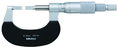 Mitutoyo 122-105 Blade Micrometer, Hardened Steel Blade 100-125mm, 0.75mm Blade