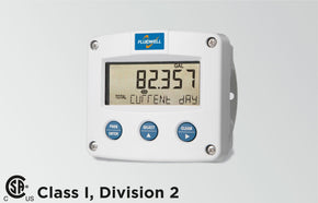 FLUIDWELL F103 Weatherproof - Flow Logger / Totalizer | with linearization |  analog and pulse outputs | Ambient temperature: -40°C to +70°C (-40°F to +158°F).