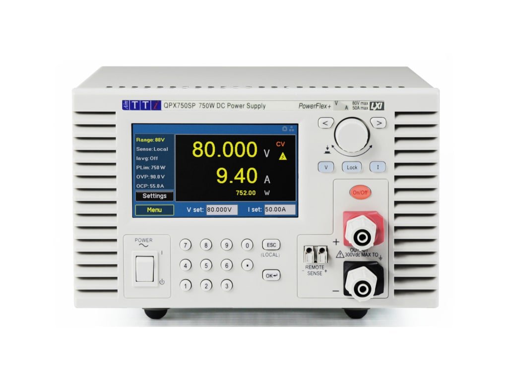 TTi QPX750SP | DC Power Supply | Bench/System | Single output, 80V/50A, 750W PowerFlex+, LAN & USB interfaces, GPIB Option