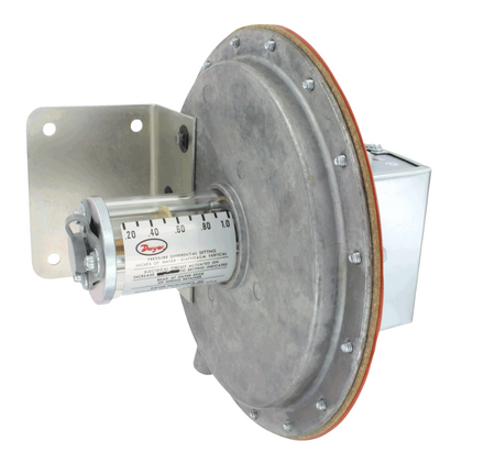 Dwyer Instruments 1638-2 | Diaphragm Pressure Switch | 1.0-3.0" w.c. | SPDT | 15A, 120-480 VAC | 1/8" NPT