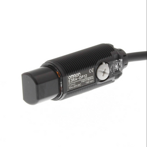 OMRON E3RA-DP12 2M | Photoelectric sensor, M18 radial, plastic body, red LED, diffuse, 300 mm, PNP, L-ON/D-ON selectable, 2 m cable