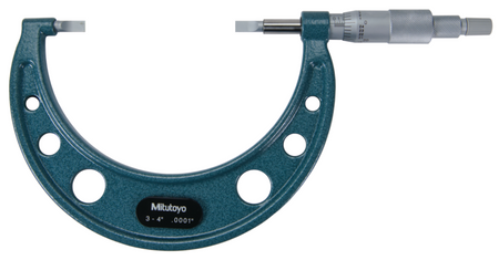 Mitutoyo 122-128 Blade Micrometer, Hardened Steel Blade 3-4", 0.75mm Blade