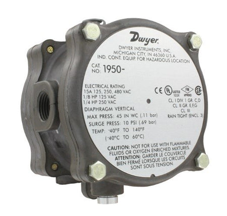 Dwyer Instruments 1950P-8-2F | Differential Pressure Switch | 1.5-8 psid;1/8" NPT F;Explosion Proof