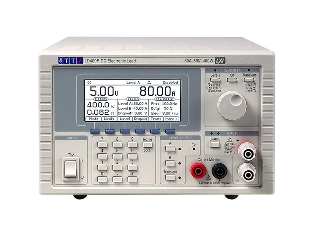 Aim TTi LD400P | 360W 80A 80V Electronic DC Loads | USB, RS232 LAN/LXI