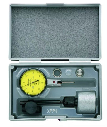 Mitutoyo 513-907-10E | Dial Test Indicator | Horizontal Type | Series 513 | Basic Set | Magnetic Stand | Stem 9.52mm | Graduation 0.0005 inch | Range 0.03 inch