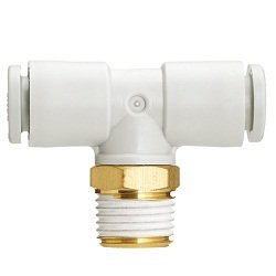 SMC KQ2T06-M5A | TEE Fitting | Threaded-to-Tube | Series KQ2 | Connection M5 Male | Tube Size 6mm