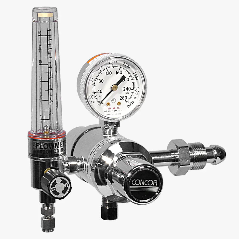 CONCOA 8065275-01-1 | 5270 Series Laser Cylinder Regulator | CGA 580, 3000 PSIG, Single Flowmeter