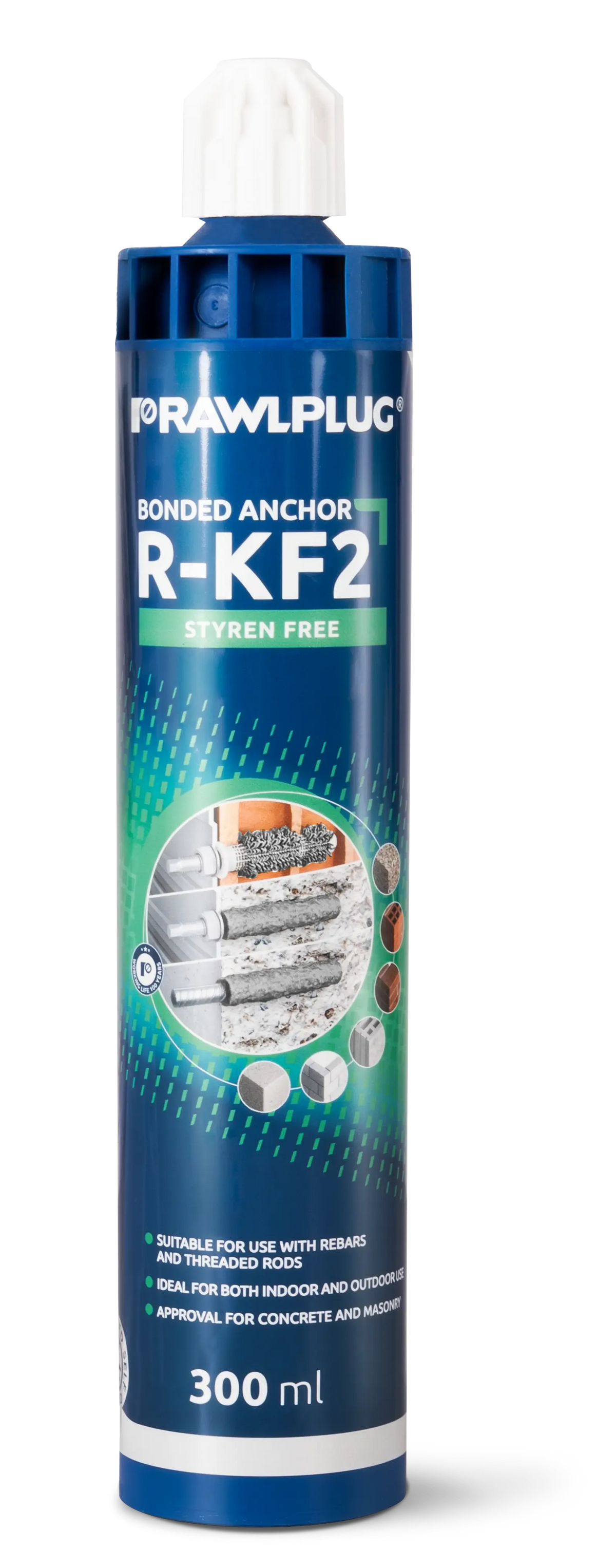 Rawlplug R-KF2-300-W | R-KF2 Universal Chemical Anchor, Winter Version | 300 ml cartridge - generaltechuae (2)