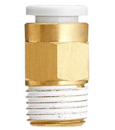 SMC KQ2H16-04NS | Copper Alloy Fitting | Threaded-to-Tube | Series KQ2 | Connection R 1/2 Male | Tube Size 16mm