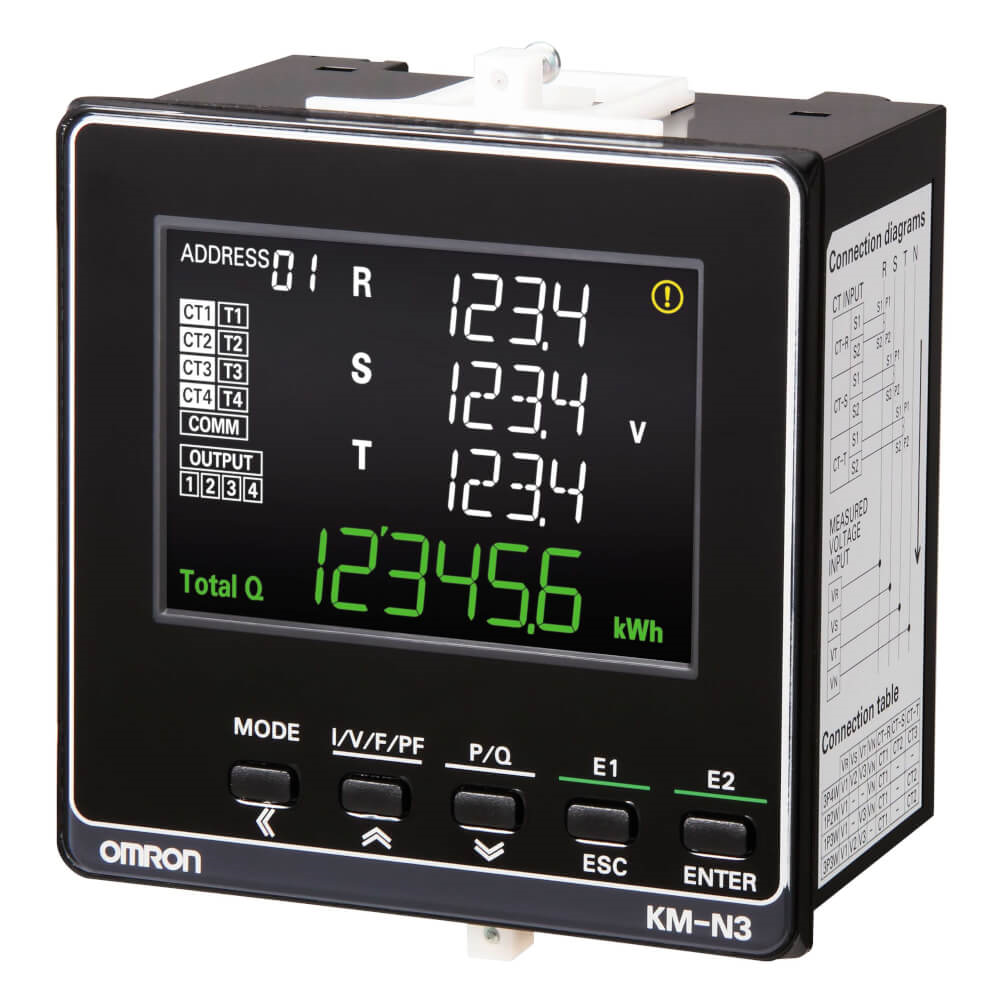 OMRON KM-N3-FLK | Multi-circuit compact power monitor device for on panel installation