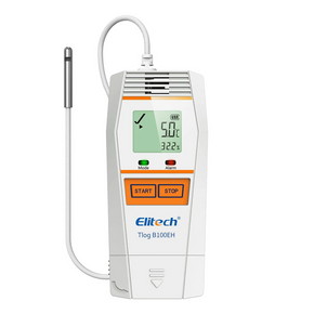 Elitech Tlog B100EH  | Temperature And Humidity Data Logger |  Wireless Reusable  | PDF Report External Sensor |  32000 Points