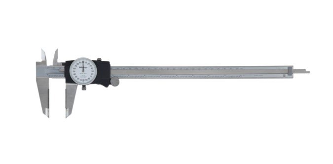 Mitutoyo 505-750 | Dial Caliper | Series 505 | OD Carbide Tipped Jaws | Graduation 0.001 Inch | Accuracy ±0.002 Inch | Range 0 to 12 Inch | Weight 370 g