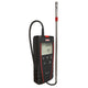 Hotwire thermo-anemometer, air velocity: 0.15 to 30 m/s, temperature: 0 to +50°C, and airflow: 0 to 99,999 m3/h