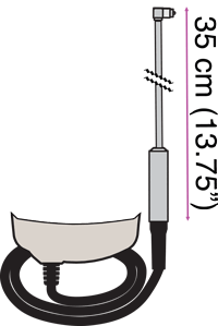 DeFelsko PRBF90ES | PosiTector 6000 F90ES Probe Only | Ferrous, 0–1150 µm, 90° Extended Microprobe - generaltechuae